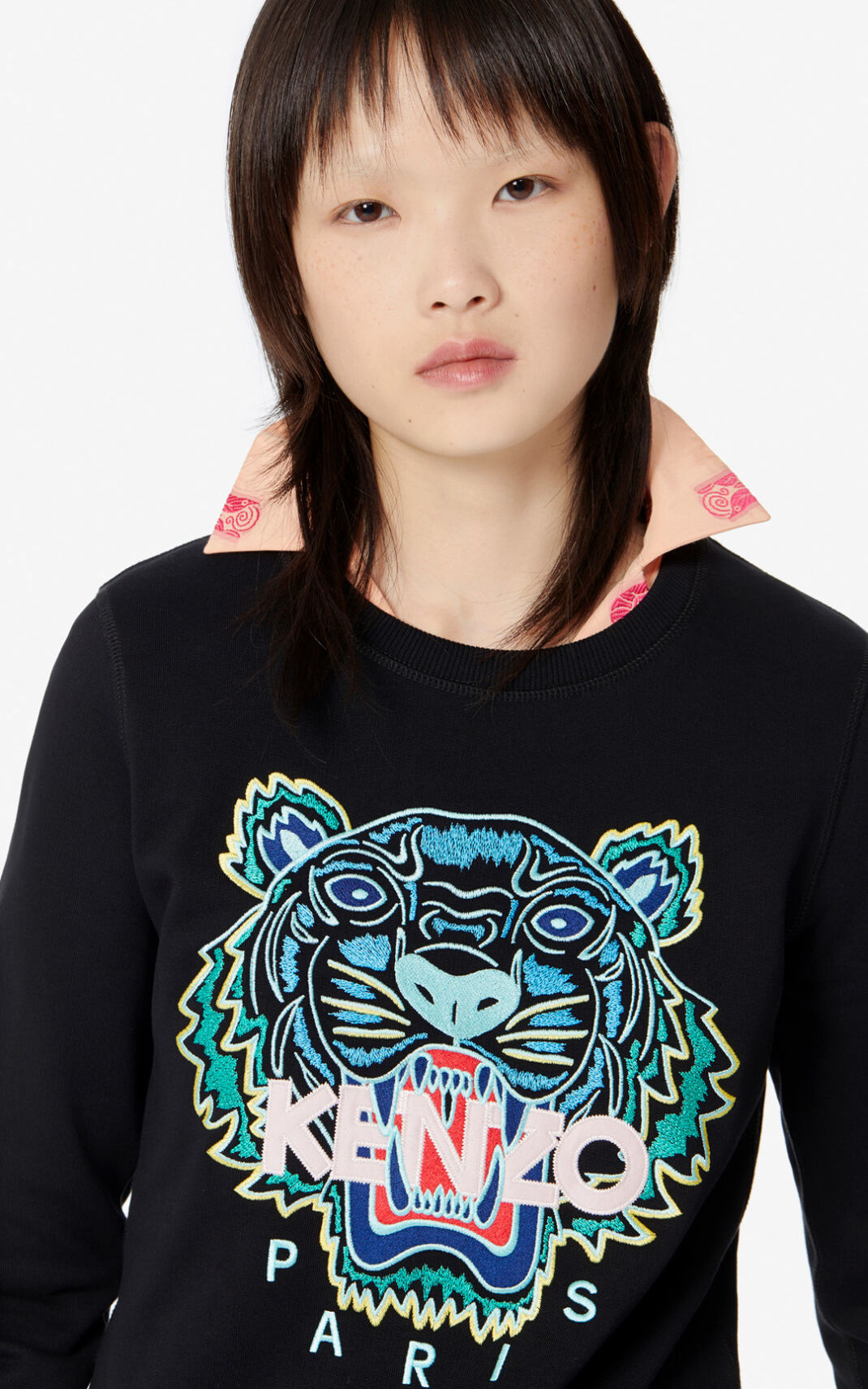 Sudadera Kenzo Tiger Mujer Negras PJU104928